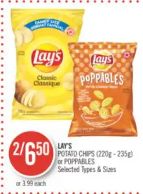 Shoppers Drug Mart Lay's potato chips (220g-235g) or poppables offer
