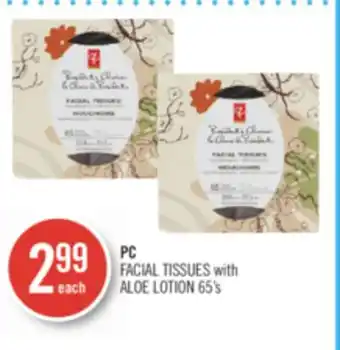 Shoppers Drug Mart Pc facial tissues with aloe lotion offer