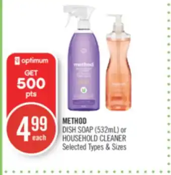 Shoppers Drug Mart Method dish soap (532ml) or household cleaner offer