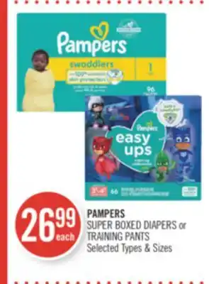 Shoppers Drug Mart Pampers super boxed diapers or training pants offer