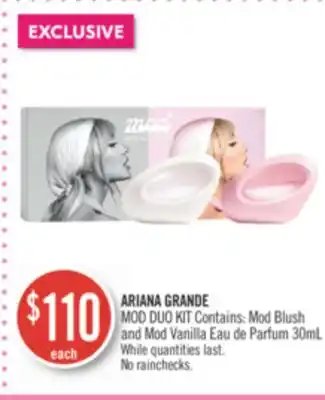 Shoppers Drug Mart Ariana grande mod duo kit contains: mod blush offer