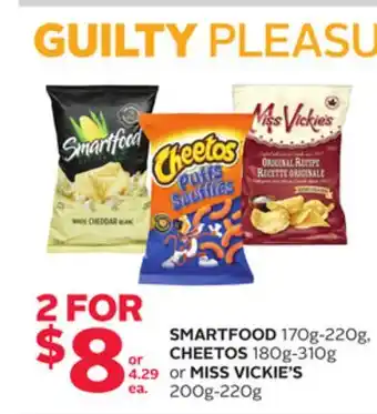 Rexall Smartfood 170g-220g, cheetos 180g-310g or miss vickie's 200g-220g offer
