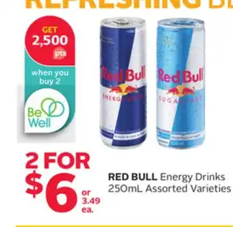 Rexall Red bull energy drinks offer