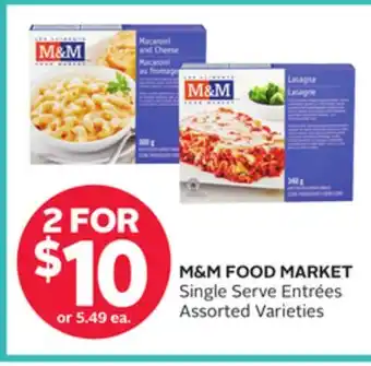 Rexall M&m food market single serve entrées offer