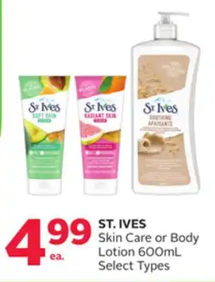 Rexall St. ives skin care or body lotion offer
