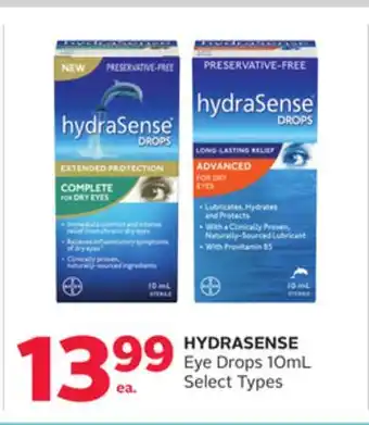 Rexall Hydrasense eye drops offer