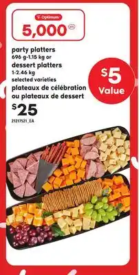 Independent City Market Party platters, 696 g-1.15 kg or dessert platters, 1-2.46 kg offer