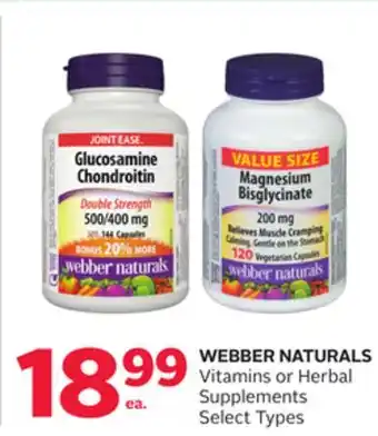 Rexall Webber naturals vitamins or herbal supplements offer