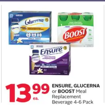 Rexall Ensure, glucerna or boost meal replacement beverage offer