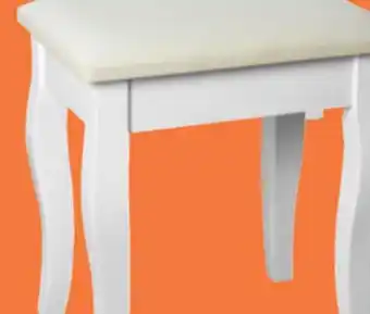 JYSK Malling vanity stool with taupe fabric seat offer