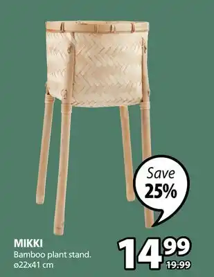 JYSK Mikki bamboo plant stand offer