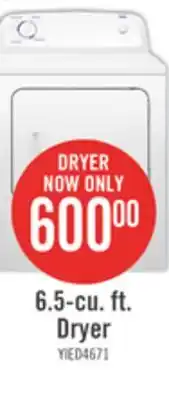 The Brick Inglis 6.5 cu. ft. electric dryer with automatic drying control yied4671ew offer