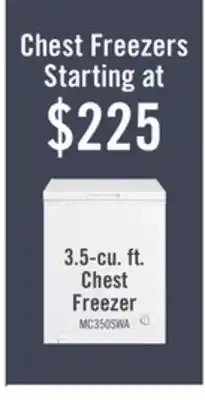 The Brick Midea 3.5 cu. ft. chest freezer mc350swar0rc1 offer