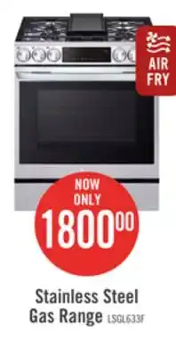 The Brick Lg 6.3 cu. ft. smart front-control gas range with air fry - lsgl6335f offer