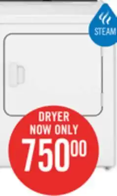 The Brick Whirlpool 7 cu. ft. electric dryer with steam - ywed5050lw offer