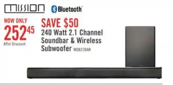 The Brick Mission soundbar with wireless subwoofer - msb21 offer