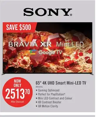 The Brick Sony bravia xr 65 x93l 4k uhd mini led smart google tv offer