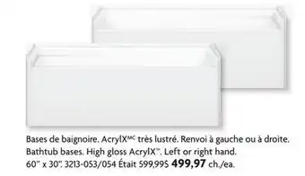 Home Hardware Olio acrylx tub and shower components offer
