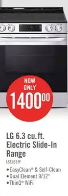 The Brick Lg 6.3 cu. ft. smart electric slide-in range - lsel6331f offer