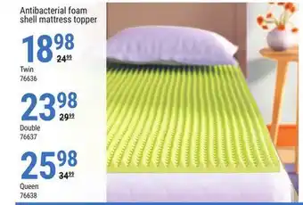 Rossy Antibacterial foam shell mattress topper offer