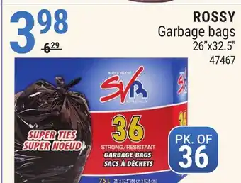Rossy Rossy garbage bags offer
