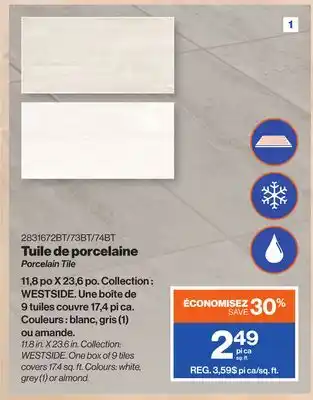 Patrick Morin Porcelain tile offer