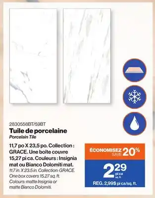 Patrick Morin Porcelain tile offer