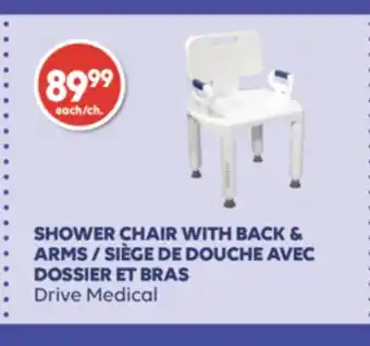 Wellwise by Shoppers Siège de douche avec dossier et bras drive medical offer