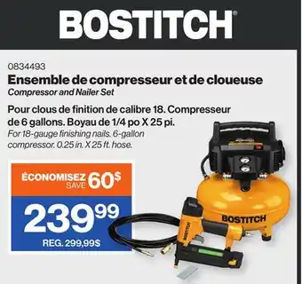 Patrick Morin Bostitch compressor and nailer set offer
