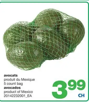 Wholesale Club Avocats, 5 count bag offer