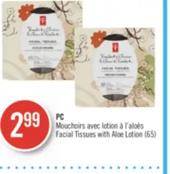Pharmaprix Pc facial tissues with aloe lotion offer
