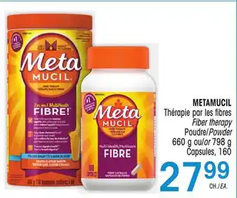 Uniprix Metamucil thérapie par les fibres/fiber therapy poudre/powder, capsules offer