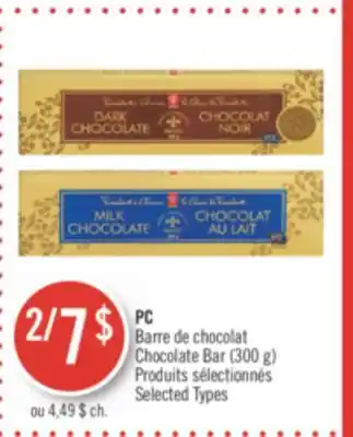 Pharmaprix Pc chocolate bar offer