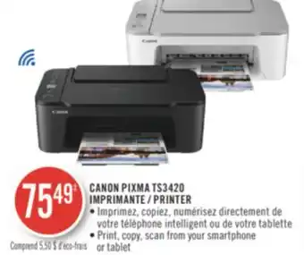 Pharmaprix Canon pixma ts3420 imprimante printer offer