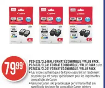 Pharmaprix Pg245xl/cl246xl format économique / value pack, pg240xl/cl241 format économique / value pack or pg260xl/cl261 format économiq offer