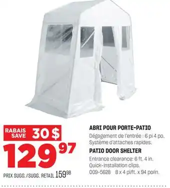 BMR Abri pour porte-patio offer