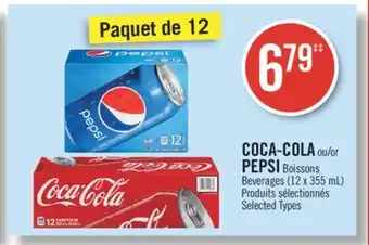 Pharmaprix Coca-cola or pepsi beverages offer