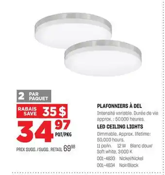 BMR Plafonniers à del offer