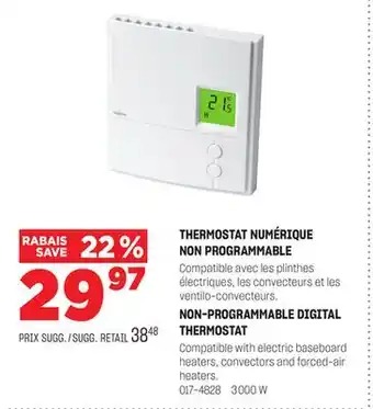 BMR Thermostat numérique non programmable offer