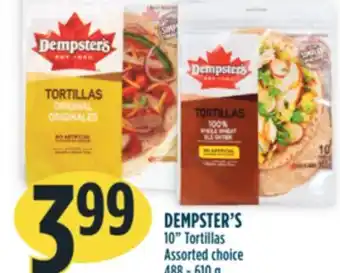 Marché Adonis Dempster's 10 tortillas offer