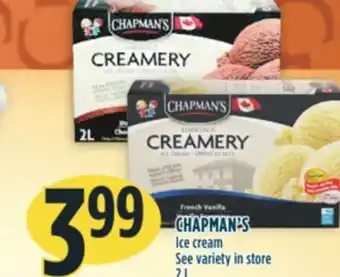 Marché Adonis Chapman's ice cream offer