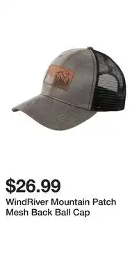 Mark's Windriver mountain patch mesh back ball cap offer