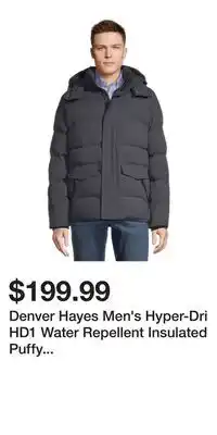 Mark's Denver hayes men's hyper-dri hd1 water repellent insulated puffy parka jacket offer