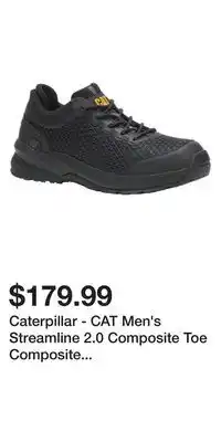 Mark's Caterpillar - cat men's streamline 2.0 composite toe composite plate slip resistant athletic safety shoes offer