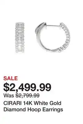 TSC Stores Cirari 14k white gold diamond hoop earrings offer