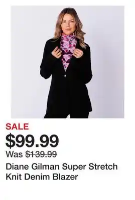 TSC Stores Diane gilman super stretch knit denim blazer offer