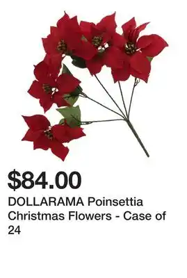 Dollarama Dollarama poinsettia christmas flowers - case of 24 offer