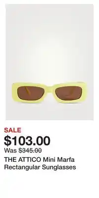 Holt Renfrew The attico mini marfa rectangular sunglasses offer