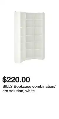 IKEA Billy bookcase combination/crn solution, white offer