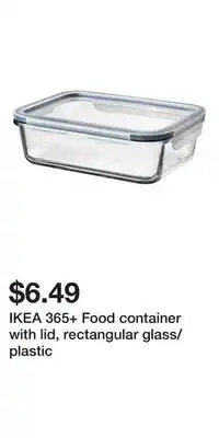IKEA Ikea 365+ food container with lid, rectangular glass/plastic offer